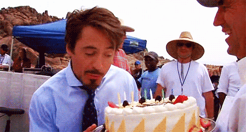 Just let me smell that lovely birthday cake. mmmmm! 
