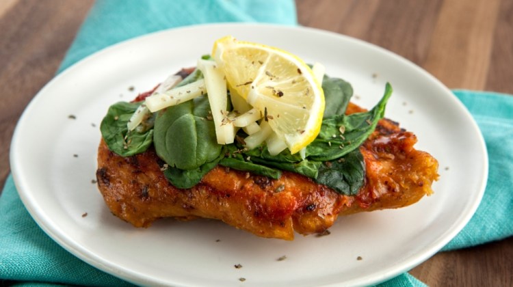 Easy Italian Spinach Provolone Chicken