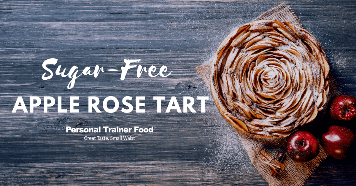 Home made sugar-free apple tart from Personal Trainer Food.